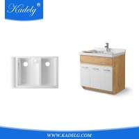 China Manufacturer Laundry Tub Ceramic Sanitary Ware Cabinet Laundry Tub double sink bathroom vanity clothes wash basin