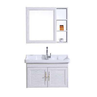 Luxury Hotel Wall Mount Bathroom Cabinet with Drawer, Modern Washbasin Mirror Space Aluminum Bathroom Storage Vanity Cabinet$